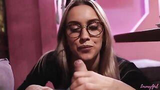 Two sexy girls made a hot blowjob to their friends in the restaurant, risking it all!