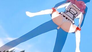 Hentai Kaifuku with Flare Arlgrande, Jiora, and Freia in animated action