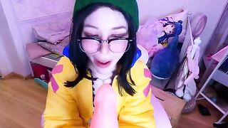 A ljoy from valorant gets crazy with a big dildo in her sweet pussy