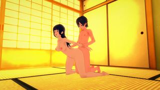 Hinata Hyuga is too shy to fuck with her classmate during school hours