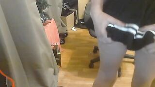 A cute schoolgirl got fucked at home by a big dick