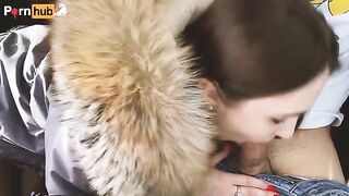 The husband does not have time to pick her up, so she finds a different way in the car