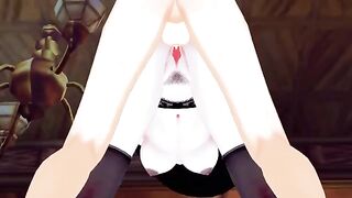 Tall vampire lady Dimitrescu gets fucked doggystyle in this intense Resident Evil hentai scene