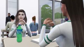 The student seduces the professor to come into her