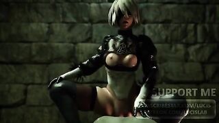 Best 2B Nier Automata sex scenes in one video for fans 2021