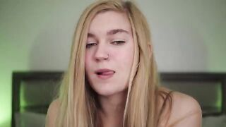 A hot girl next door is giving you a JOI blowjob, showcasing her best skills