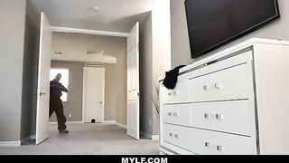 Babysitter Joslyn James, with her huge boobs, seduced her boss