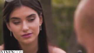 The sexy brunette Stefany has an intense encounter with Alberto