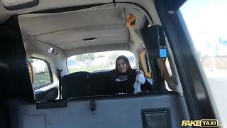 Fake Taxi ride with Sabien Demonia in fishnets endsdirty
