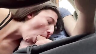 Real couple on a road trip getting head in public, just like Joey Lee’s wild adventures