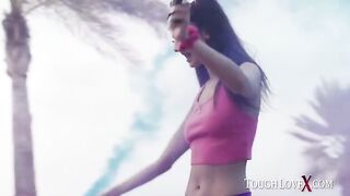 Skinny Latina slut Eliza Ibarra gets her pussy railed by TOUGHLOVEX