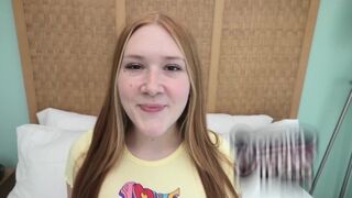 Homemade sex with a redhead teen with freckles and red pubic hair