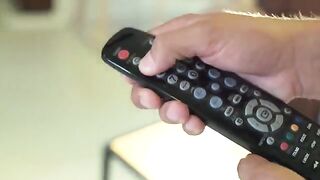 Two busty college girls get fucked by a guy using a remote control in a wild scene