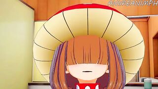 My Hero Academia Kinoko Komori hentai in animated style