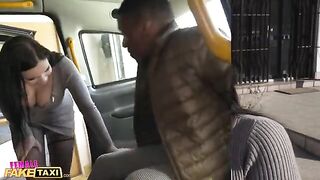 Fake taxi ride with busty beauty Sofia Lee ends in sex