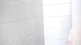 A guy spied his step-sister as she took shower and got horny