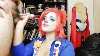 The clown girl is quitting her job in the adult industry