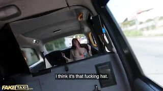 A hot chick masturbates and fucks with a guy in the Fake Taxi scene