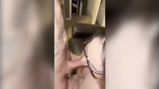 Tattooed guy fucks the wife while the husband is at work