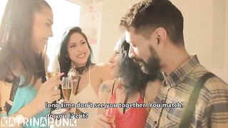 Party with colleagues of work, getting fucked by everyone