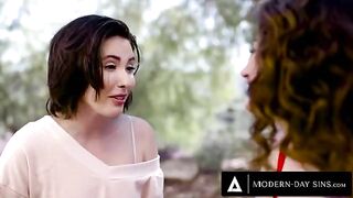 Casey Calvert and Arabelle Raphael in threesome action