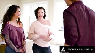 Casey Calvert and Arabelle Raphael in threesome action