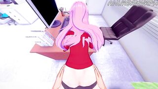 Shikimori Micchon gets her pussy railed in hentai action