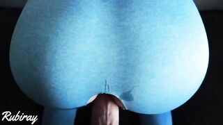 Babe fucked in doggy style before cumming in her yoga pants