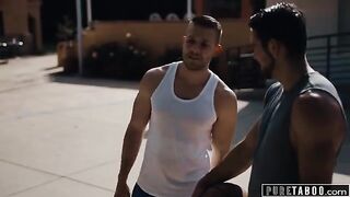 Sheena Ryder gets her pussy filled with cum by two young men in a taboo scene
