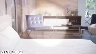 Stunning blonde babe Voluptuous Kayley gets seduced by a skillful masseur