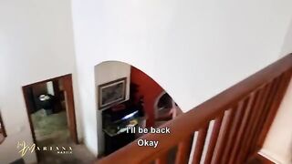 Mariana Martix gets fucked by her stepbrothers while the family chats unconsciously