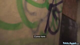 An 18-year-old babe is fucking for money in the basement