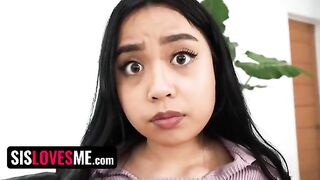 Man fucked his stepsister Luna Mills to keep their sex videos secret