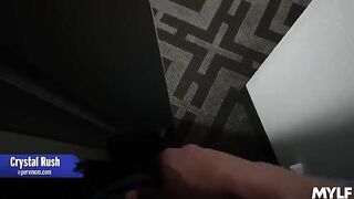 A couple gets caught in the act of pleasuring each other with their mature pussies