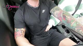 My cock-slut wife deepthroated me while driving, risking it all!