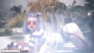 Goth princess Arya Fae gets her ass gapped