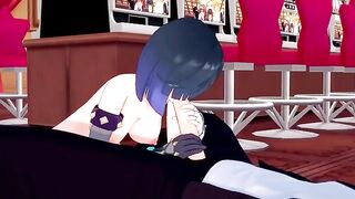 The beautiful babe is about to be fucked by the handsome Yelan in Genshin Impact