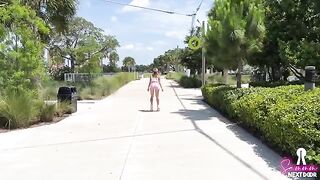 A girl on roller skates is trying to get home, but she’s being ignored