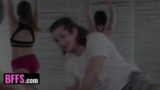 A yoga perv gets to fuck his yoga instructor and classmates during a session
