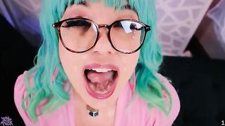 Facial compilation with a huge load of sperm on the face, inspired by Little Puck