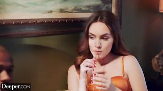 A sexy brunette named Freya knows how to get her man's full attention