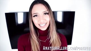Skinny teen Kimora Quin loves when a cock slides down her throat