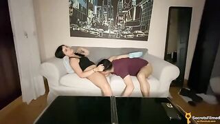 A girl invited a friend to watch a movie, but they got intimate instead