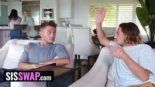 Pervert dudes pretend to be stepsisters' boyfriends and fucked them hard in a steamy swap