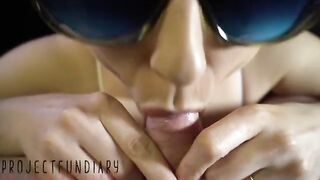 Foreskin play and smegma with intense blowjob session