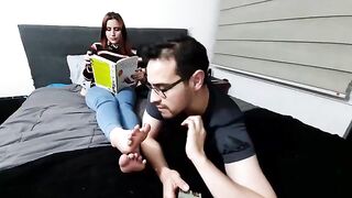 My men have a secret foot fetish, they love to lick feet