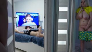 The stepdaughter continues to spy on her stepdad in part 2