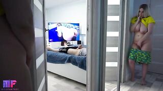 The stepdaughter continues to spy on her stepdad in part 2