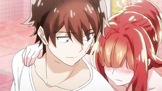 Tsundere redhead with small tits gets fucked in missionary