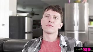 Stepsis asks if he has a boner, then proceeds to suck it off